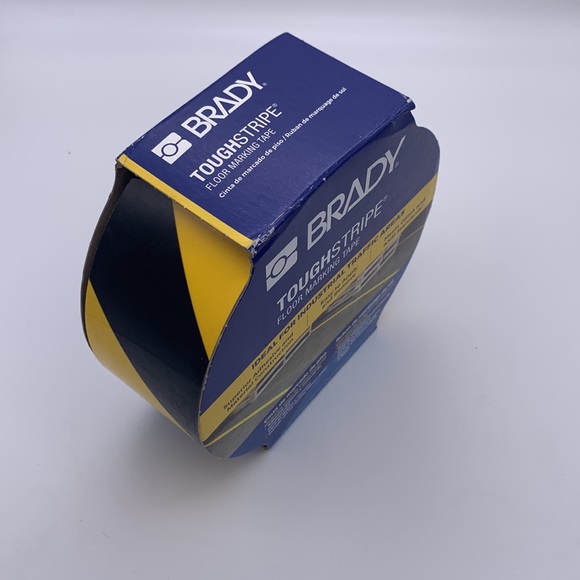 Brady Floor Marking Tape General Purpose, Striped, Black/Yellow NEW!! - Picture 2 of 10